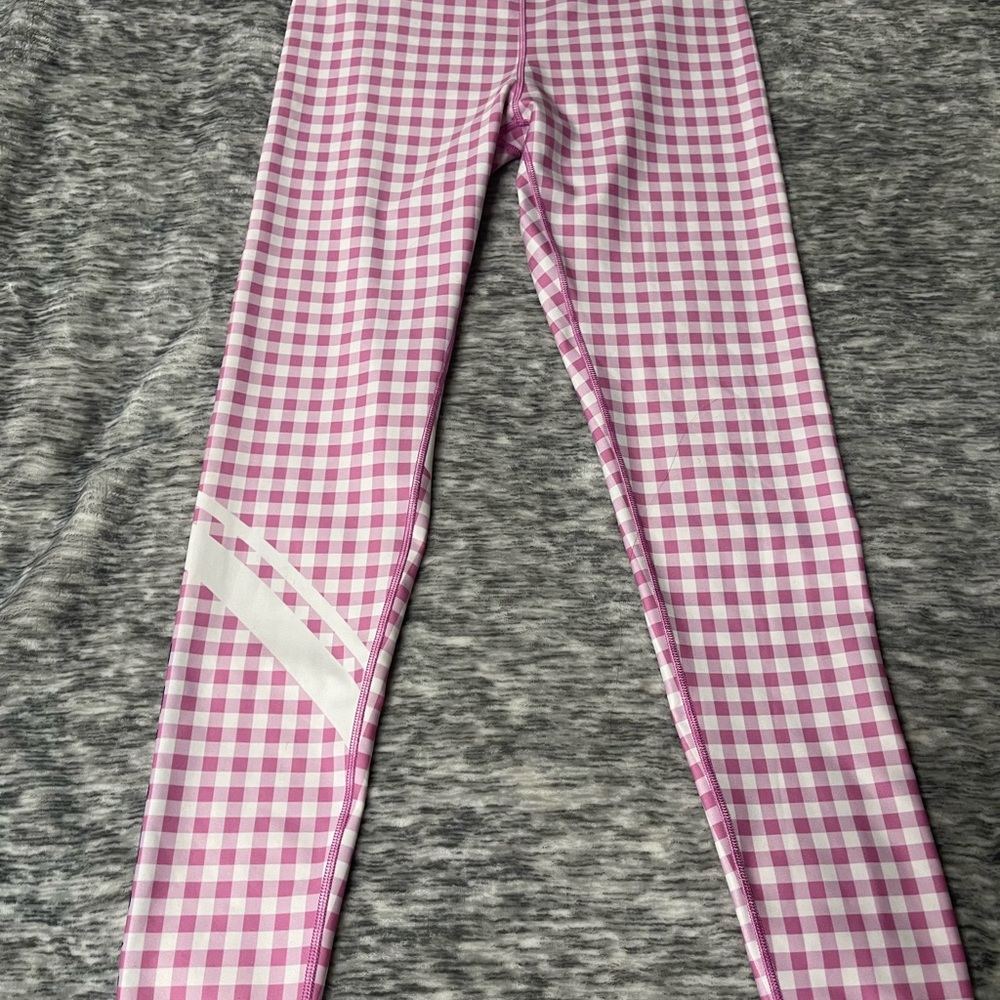 Peloton Pink Checkered Leggings - Picture 8 of 10